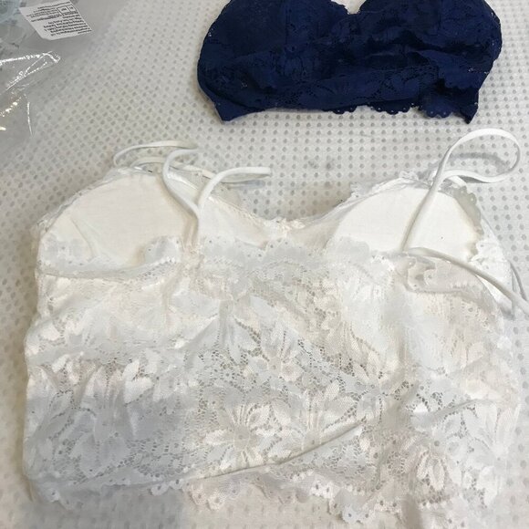 4pcs SOLID FLORAL LACE WIRELESS BRALETTE LINGERIE SIZE M - Picture 6 of 6